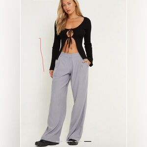 Motel NWT light gray trousers, wide leg size 10/34L